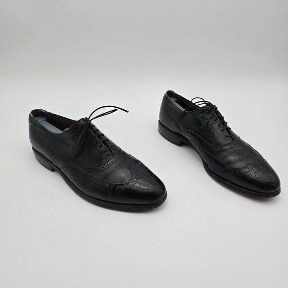 Allen Edmonds Shoes Mens 8.5 C Black Wing Ox Oxford Lace Up Dress 66152